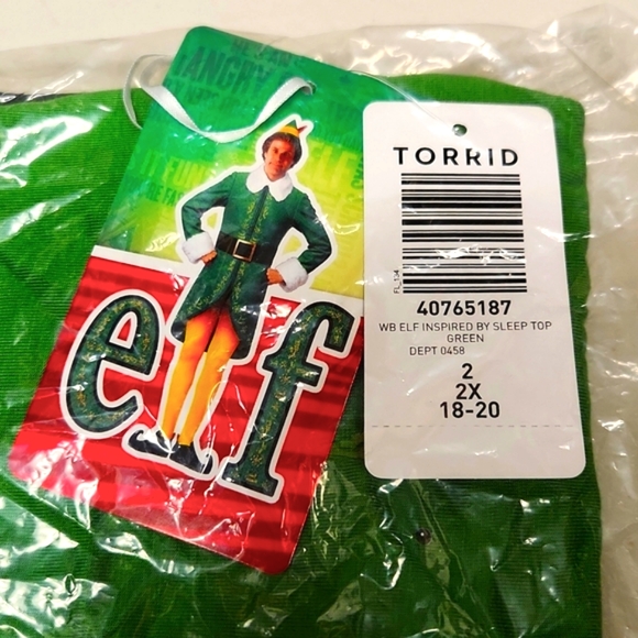❤️NWT VINTAGE TORRID TEE BUDDY THE ELF MOVIE SLEEP CHRISTMAS HOLIDAY TOP PLUS 2X - Picture 6 of 12